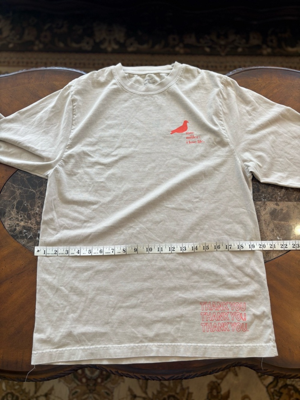 Rapper Mac Miller Thank You Long Sleeve white shirt Size Medium - Picture 7 of 7